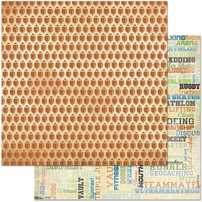 BoBunny Game On! Pigskin  12 x 12 Double-Sided Cardstock Paper