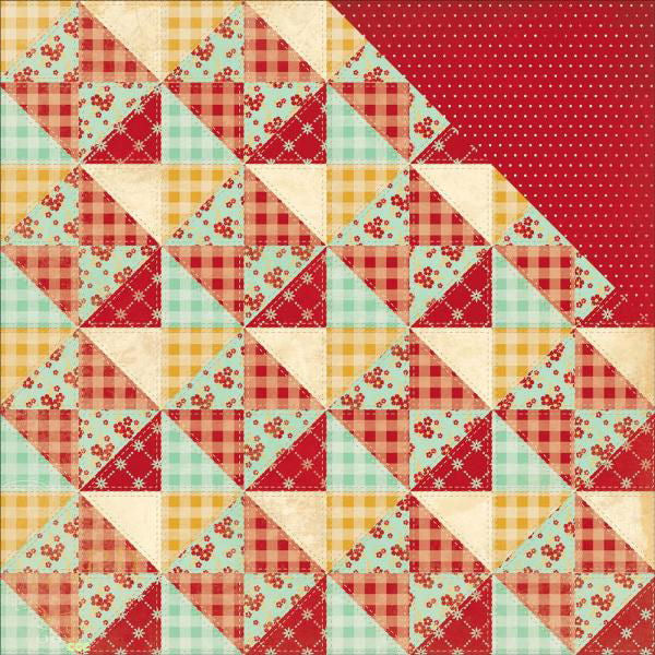 BoBunny Kiss The Cook Quilt 12 x 12 Double-Sided Cardstock Paper