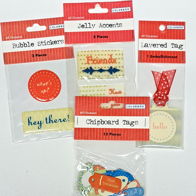 Colorbok All Occasion Themed 4pc Embellishment Pack