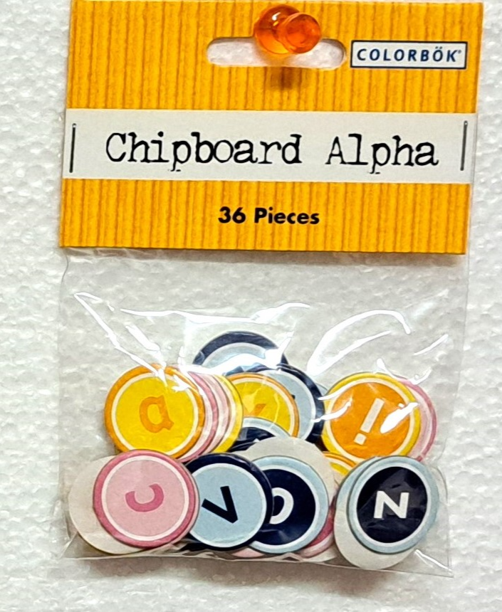 Colorbok Chipboard Alpha-Orange