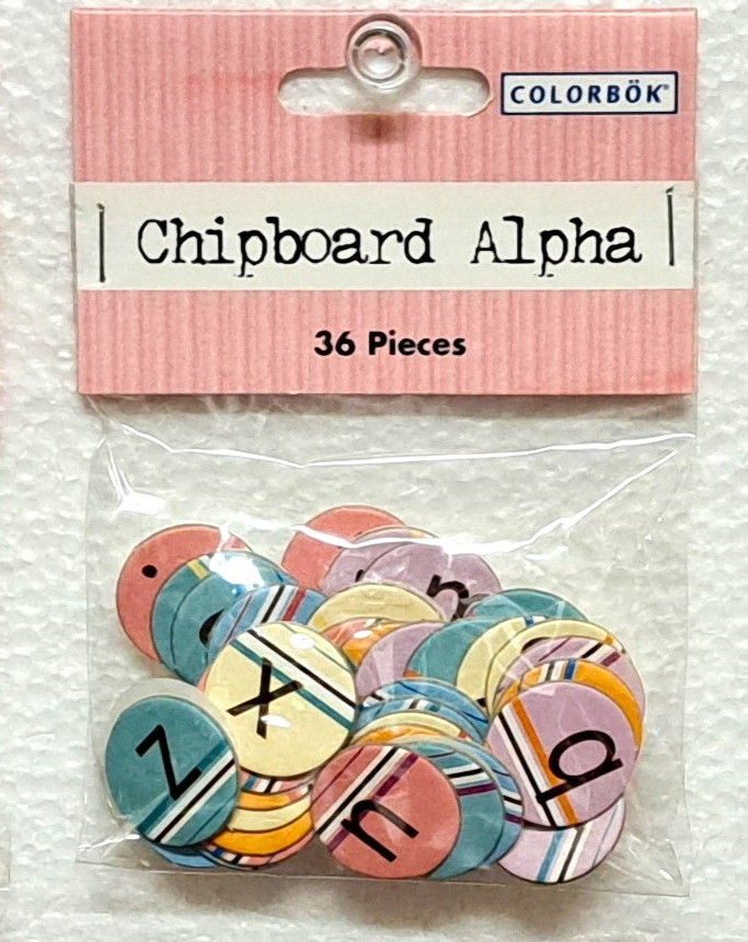 Colorbok Chipboard Alpha-Pink