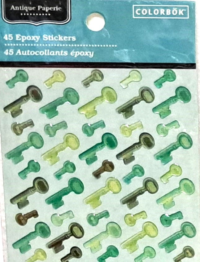 Colorbok Keys Epoxy Stickers