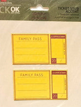 Creative Keepsakes Family Pass Ticket Stub Accent Stickers