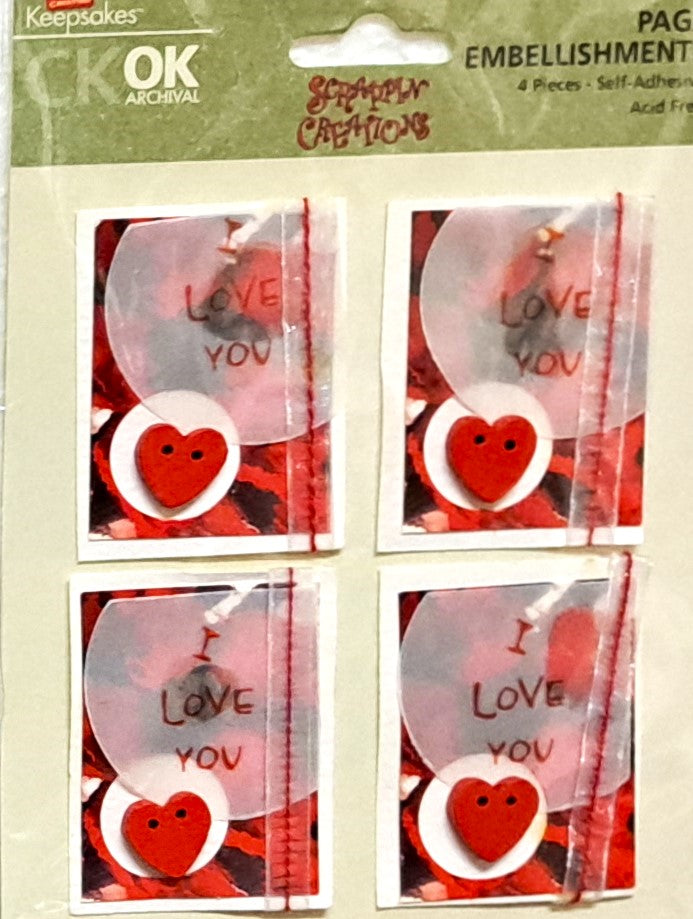 Creative Keepsakes I Love You Dimensional Stickers