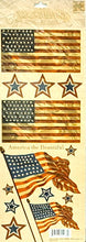 K & Company American Flags Embossed Stickers