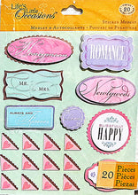 K & Company Life's Little Occasions Honeymoon Dimensional Stickers Medley