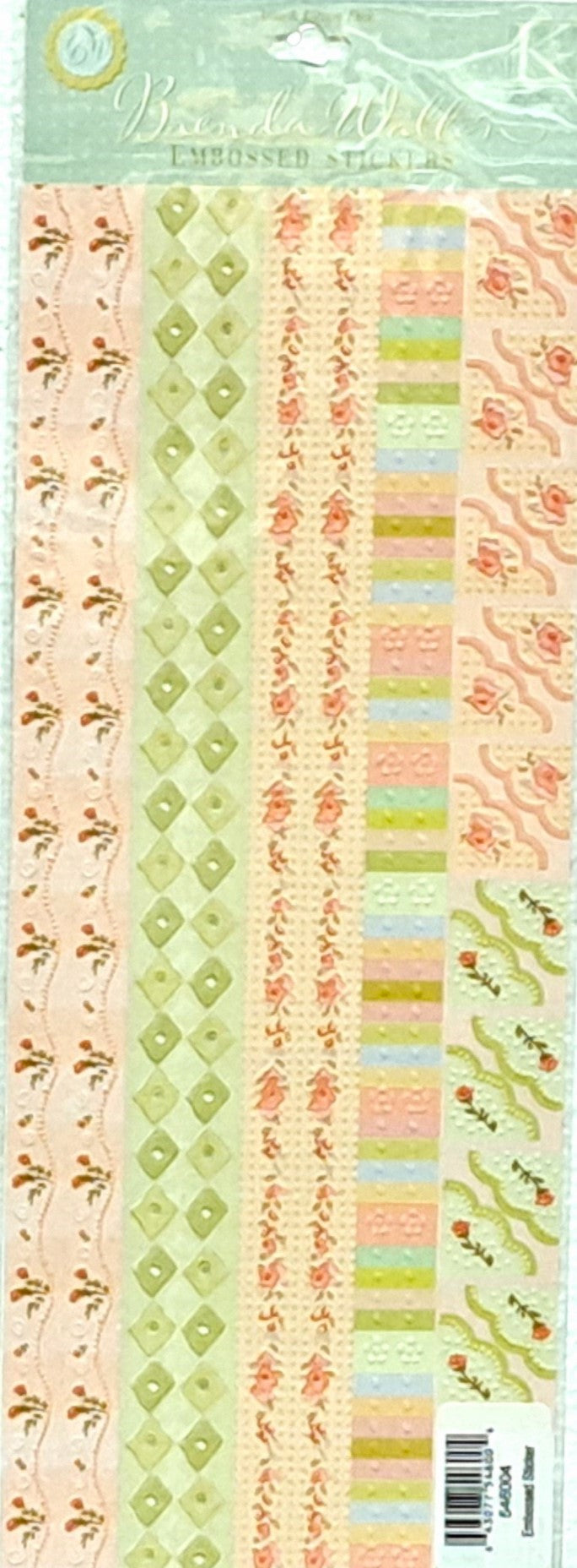 K & Company Brenda Walton Garden Party Borders & Corners Embossed Stickers