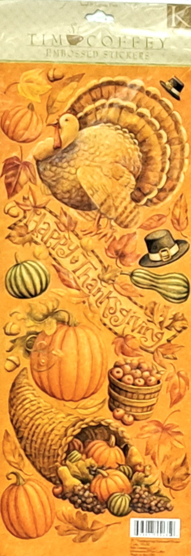 K & Company Thanksgiving Embossed Stickers