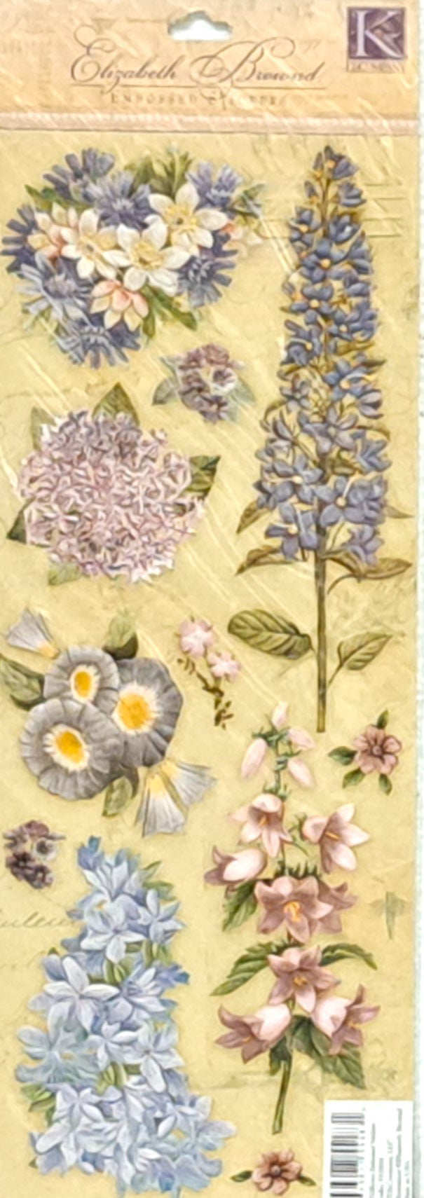 K & Company Wildflower Embossed Stickers