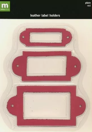 Making Memories Plain Red Leather Label Holders