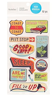 Recollections 12pc Road Trip Dimensional Stickers