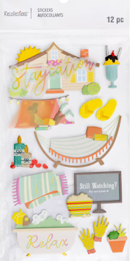 Recollections 12pc Staycation Dimensional Stickers