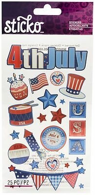 Sticko Celebrate USA Metallic Flat Stickers