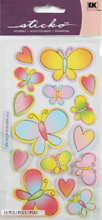 Sticko Vellum Butterflies Flat Stickers