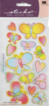 Sticko Vellum Butterflies Flat Stickers