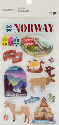 Recollections Norway Dimensional Stickers