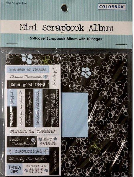 Colorbok Memory Boutique Mini Travel Tag Scrapbook Album Kit
