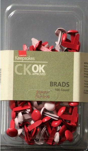 Creative Keepsakes Red And Pink Brads - SCRAPBOOKFARE