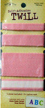 Karen Foster Design Self-Adhesive Pastel Pink Twill Ribbon - SCRAPBOOKFARE