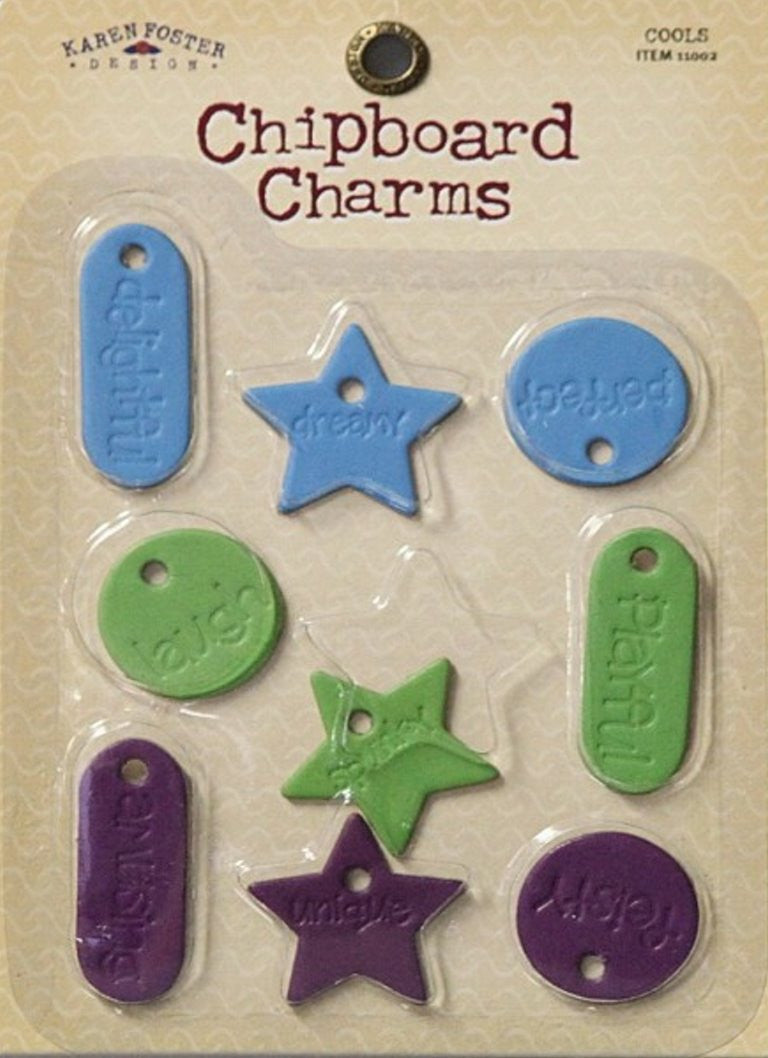 Karen Foster Cools Chipboard Charms Tags - SCRAPBOOKFARE