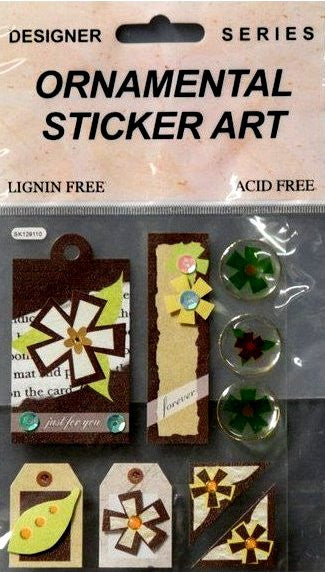 Stickerking Designer Series Dimensional Nature Ornamental Sticker Art