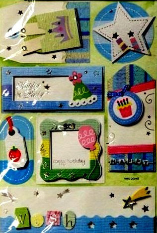 Miss Elizabeth's Happy Birthday Dimensional Stickers Embellishments - SCRAPBOOKFARE