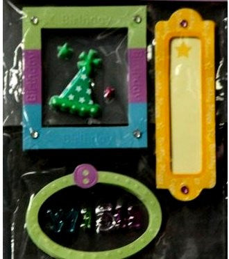 Miss Elizabeth's Happy Birthday Dimensional Stickers Embellishments - SCRAPBOOKFARE