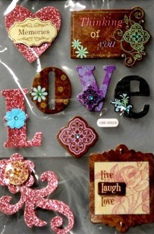 Special Moments Premium Chipboard Wedding And Love Dimensional Stickers Embellishments