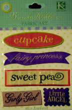 K & Company Brenda Walton Fabric Art Girly Words Stickers - SCRAPBOOKFARE