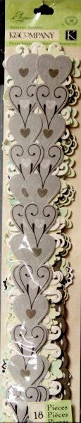 K & Company Elegance Adhesive Die-Cut Borders Stickers - SCRAPBOOKFARE