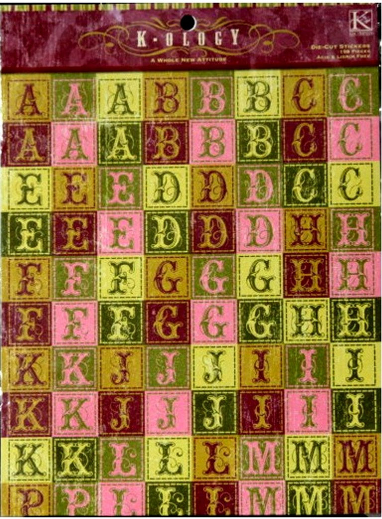 K & Company K-OLOGY A Whole New Attitude Die-Cut Alphabet Stickers - SCRAPBOOKFARE