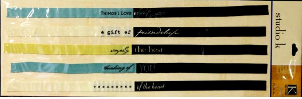 K & Company Studio K Simply The Best Word Strips Fabric Art Stickers - SCRAPBOOKFARE