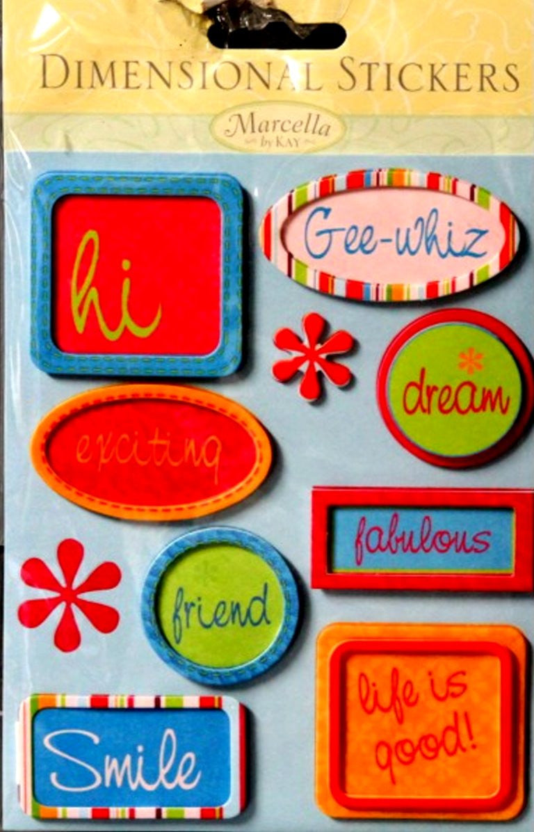 K & Company Marcella K Super Bright Patches Dimensional Stickers - SCRAPBOOKFARE