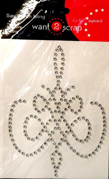 Spellbinders Want 2 Scrap Say it With Bling Diamond Rhinestone Self-Adhesive Marquis Embellishments