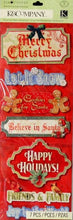 K & CompanyTim Coffey Christmas Word Adhesive Chipboard Stickers Embellishments - SCRAPBOOKFARE