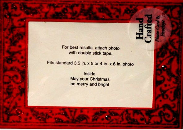 Imagica Hand Crafted Photo Card & Envelope Christmas Greeting Cards - SCRAPBOOKFARE