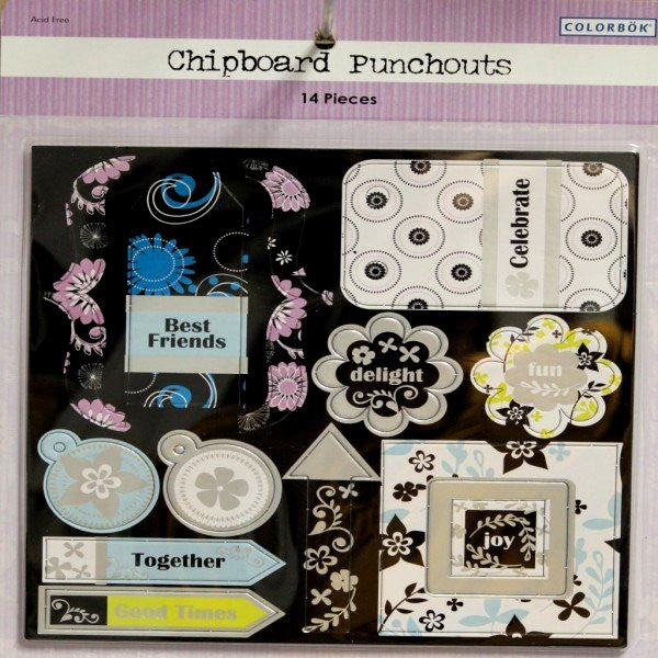 Colorbok Chipboard Punchout Embellishments - SCRAPBOOKFARE