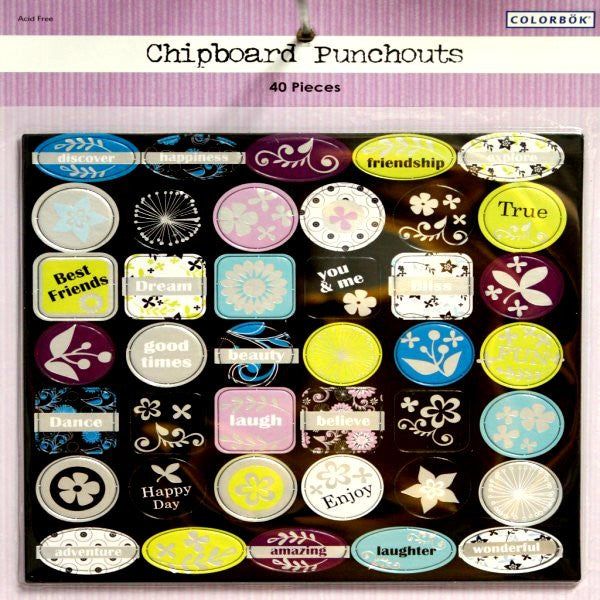 Colorbok Chipboard Punchout Embellishments - SCRAPBOOKFARE