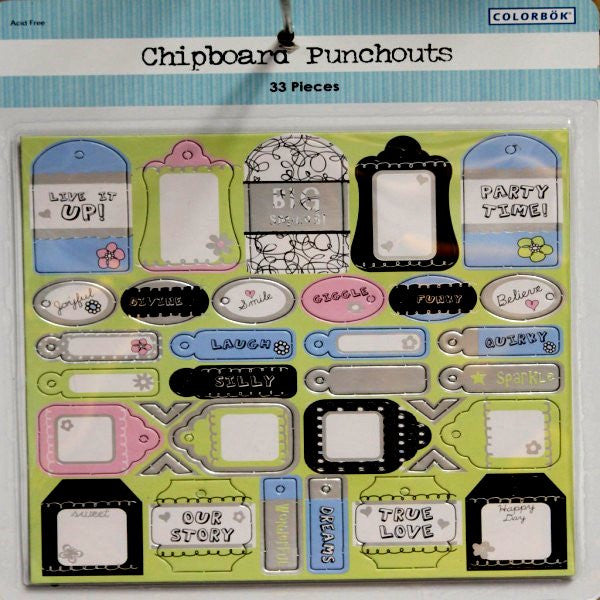 Colorbok Chipboard Punchout Embellishments - SCRAPBOOKFARE