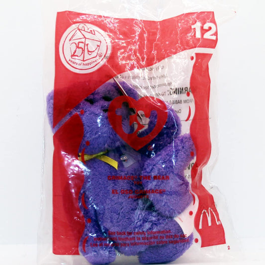 TY TEENIE BEANIE BABIES MCDONALD'S 25TH ANNIVERSARY-GRIMACE THE BEAR