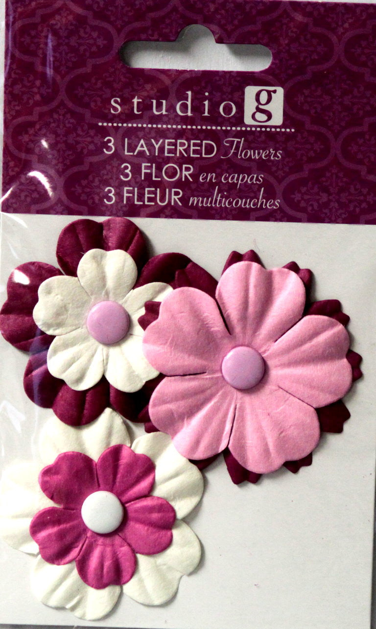 Studio G Layered Flowers Embellishments 2