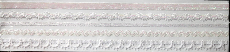 Spring White Eyelet Delight Adhesive Trims Embellishments