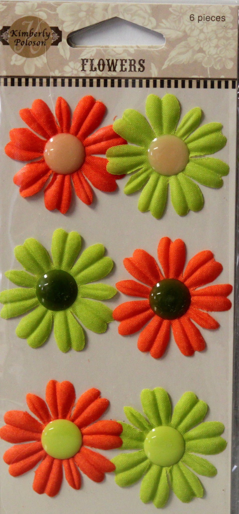 Kimberly Poloson Self-Adhesive Cabana Blooms Daisy Flowers Embellishments - SCRAPBOOKFARE