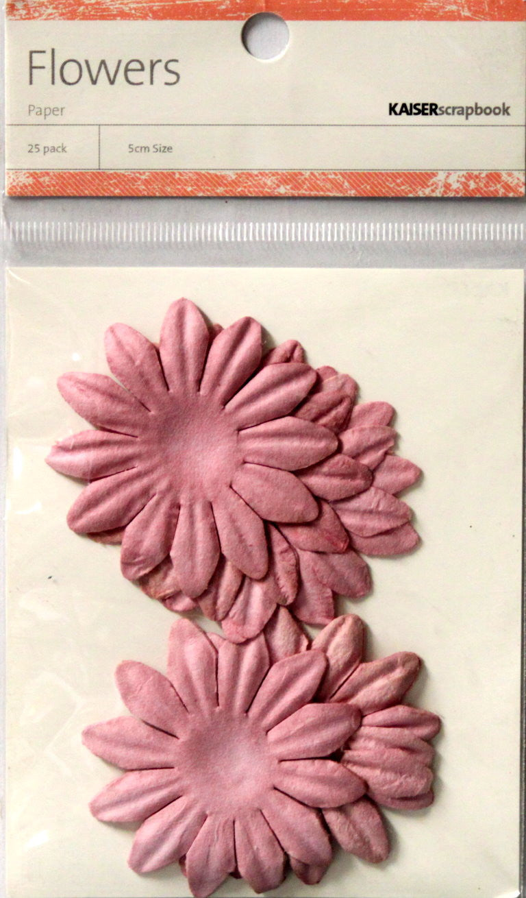 KaiserCraft Dusty Pink Paper Flowers Embellishments - SCRAPBOOKFARE