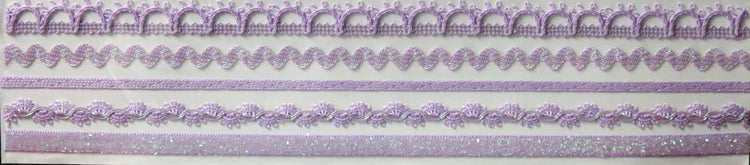 Spring Pastel Purple Eyelet Delight Adhesive Trims Embellishments