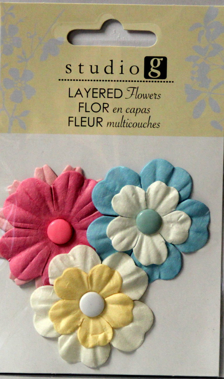 Studio G Layered Flowers Embellishments 6