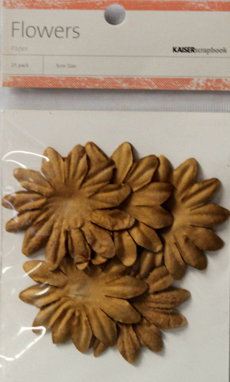 KaiserCraft Sepia Paper Flowers Embellishments - SCRAPBOOKFARE