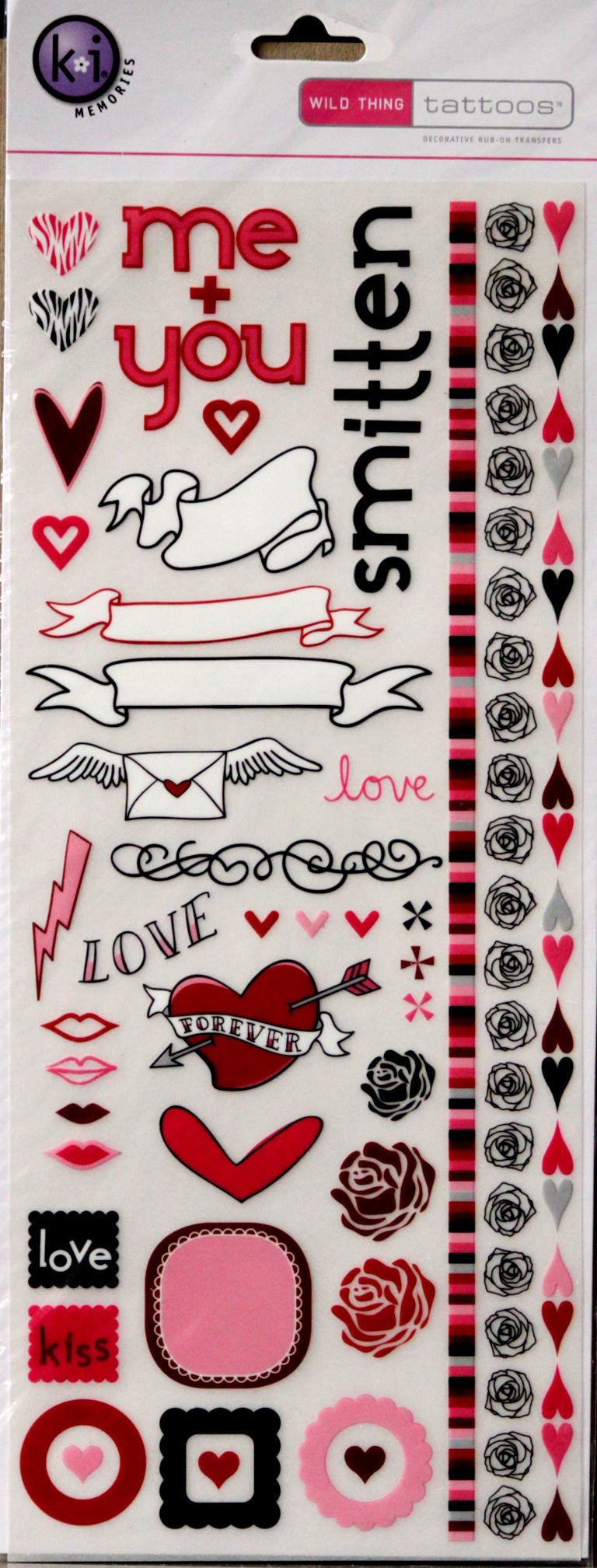 Ki Memories Wild Thing Elements Tattoos Rub-ons Embellishments - SCRAPBOOKFARE