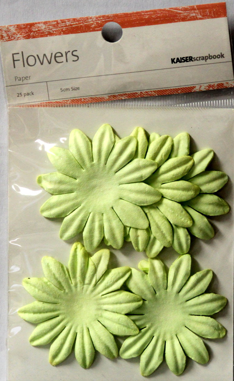 KaiserCraft Lime Paper Flowers Embellishments - SCRAPBOOKFARE