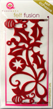 Queen & Company Felt Fusion Christmas Red Self-Adhesive Felt Embellishment - SCRAPBOOKFARE